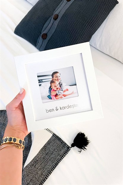 BBM-30011ANNE & BEBEKBen & Kardeşim Fotoğraf Anı Çerçevesi - Dekoratif Bebek Odası Resim Anı ÇerçevesiFufizu